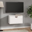 Armario de pared de madera maciza de pino blanco 60x30x35 cm