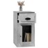 Armario auxiliar y cajón madera contrachapada gris 40x50x75