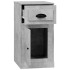 Armario auxiliar y cajón madera contrachapada gris 40x50x75