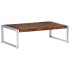 Mesa de centro de madera maciza reciclada 120x60x35