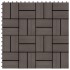 Baldosas para porche de WPC 30x30 cm 1 m² marrón oscuro 11