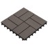 Baldosas para porche de WPC 30x30 cm 1 m² marrón oscuro 11