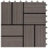 Baldosas para porche de WPC 30x30 cm 1 m² marrón oscuro 11