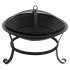 RedFire Brasero Atlanta acero negro 51 cm