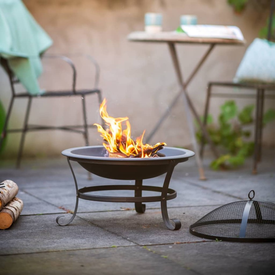 RedFire Brasero Atlanta acero negro 51 cm