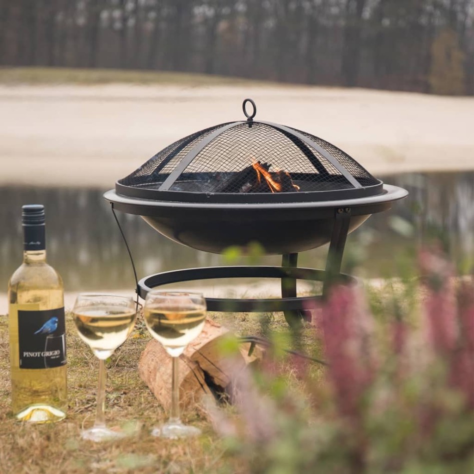 RedFire Brasero Atlanta acero negro 51 cm