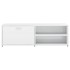 Mueble TV madera contrachapada blanco brillante 120x34x37