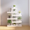 Soporte para plantas madera maciza pino blanco 85x25x109,5 cm