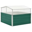 Invernadero de acero galvanizado verde 100x100x77 cm