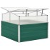 Invernadero de acero galvanizado verde 100x100x77