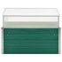 Invernadero de acero galvanizado verde 100x100x77