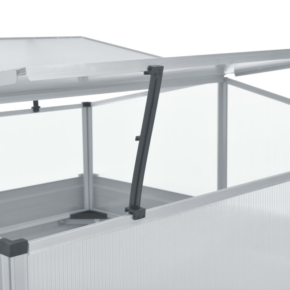 Invernadero de acero galvanizado verde 100x100x77