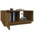 Mesa de centro madera maciza de pino marrón miel 80x50x35,5