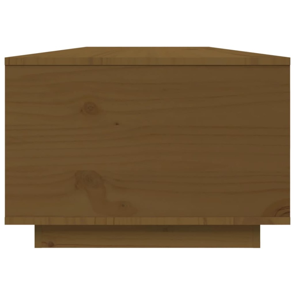 Mesa de centro madera maciza de pino marrón miel 80x50x35,5