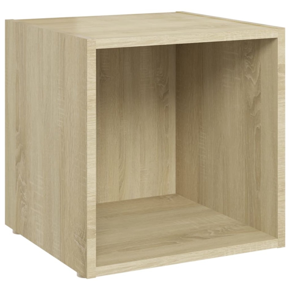 Muebles de TV 4uds madera contrachapada roble Sonoma