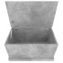 Baúl almacenaje madera contrachapada gris hormigón 70x40x38