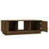 Mesa de centro madera maciza de pino marrón miel 100x50x35