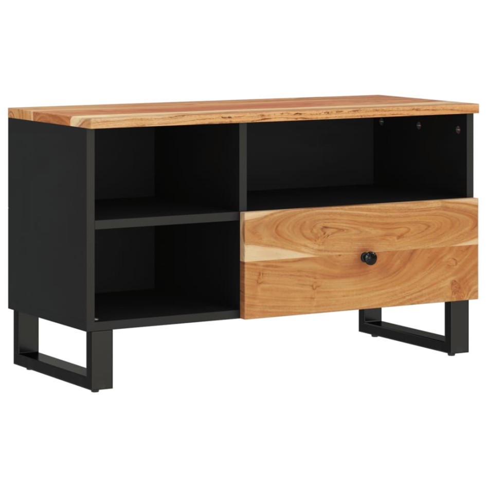 Mueble de TV madera acacia y madera de ingeniería 80x33x46