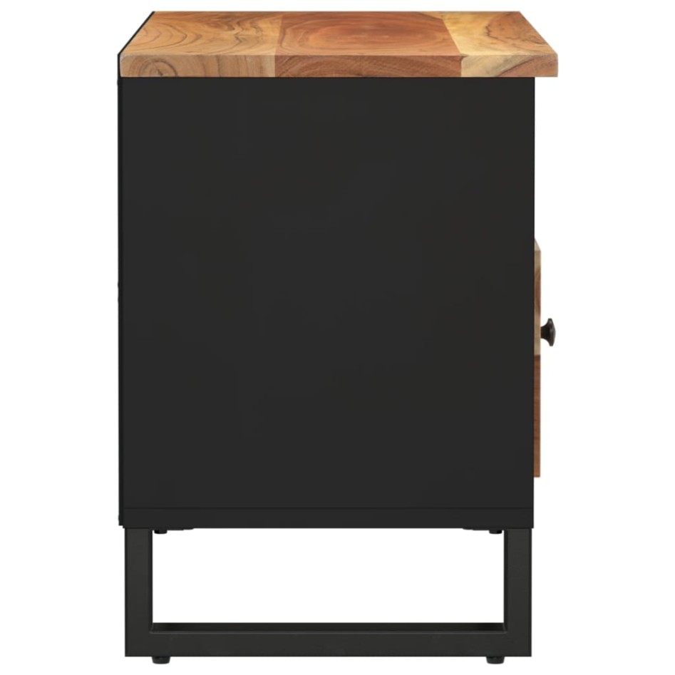 Mueble de TV madera acacia y madera de ingeniería 80x33x46