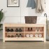 Banco zapatero de madera maciza de pino 110x38x45,5