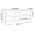 Banco zapatero de madera maciza de pino 110x38x45,5