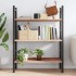 Estante de pared madera maciza de roble sin tratar 80x60x2
