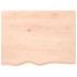 Estante de pared madera maciza de roble sin tratar 80x60x2