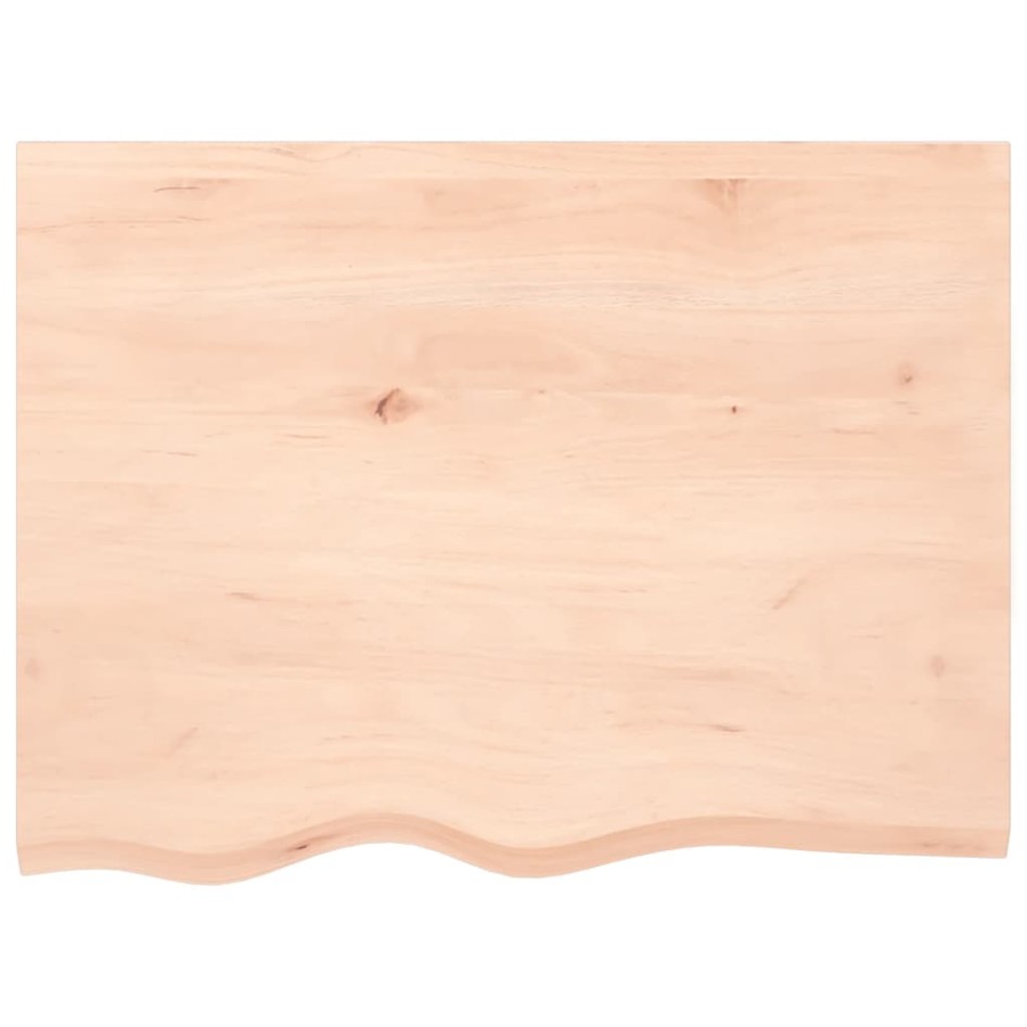 Estante de pared madera maciza de roble sin tratar 80x60x2