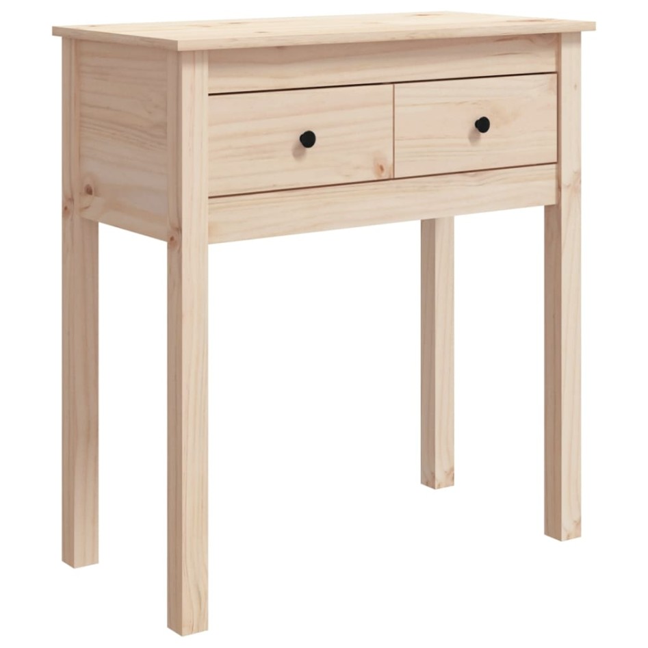 Mesa consola madera maciza de pino 70x35x75