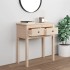 Mesa consola madera maciza de pino 70x35x75