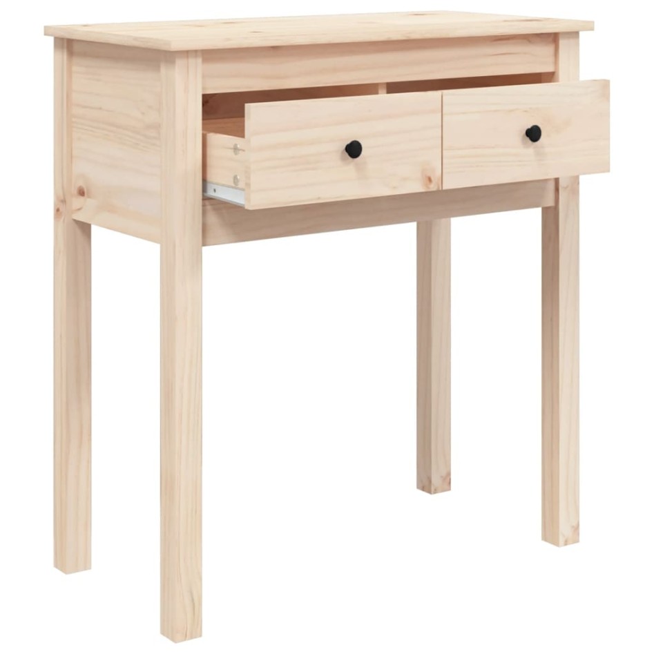 Mesa consola madera maciza de pino 70x35x75