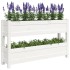 Jardinera de madera maciza de pino blanco 112x25x66