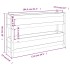 Jardinera de madera maciza de pino blanco 112x25x66