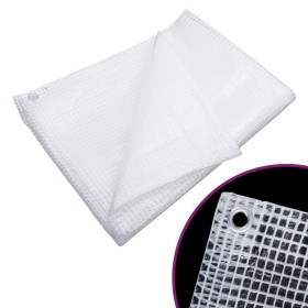 Lona de gasa de vuelta blanco 140 g/m² 6x10