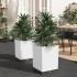 Jardineras 2 unidades polipropileno blanco 30x30x37