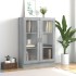 Vitrina madera contrachapada gris Sonoma 82,5x30,5x115