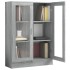 Vitrina madera contrachapada gris Sonoma 82,5x30,5x115