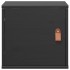 Armarios de pared 2 uds madera maciza pino negro 31,5x30x30