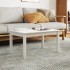 Mesa de centro de madera maciza de pino blanco 80x50x40