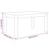 Mesa de centro de madera maciza de pino blanco 80x50x40