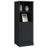 Aparador alto madera contrachapada negro 36x35,5x103,5