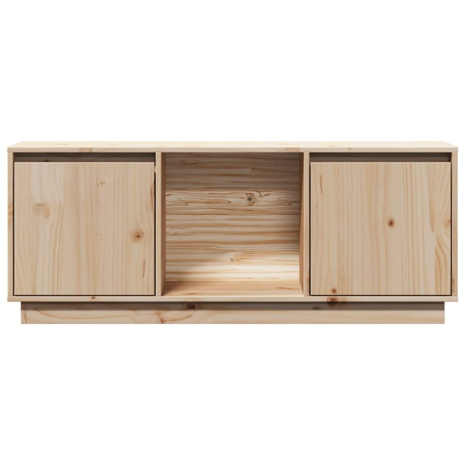 Mueble de TV de madera maciza de pino 110,5x35x44