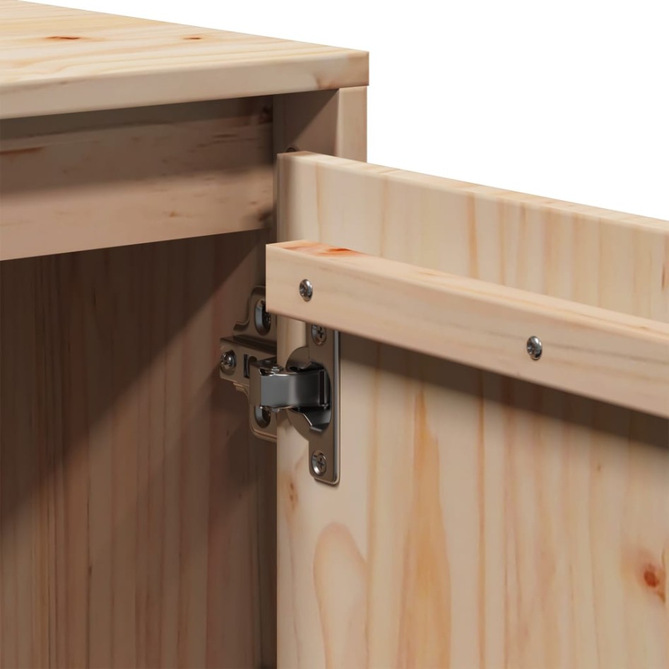 Mueble de TV de madera maciza de pino 110,5x35x44