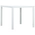 Mesa de centro de HDPE con aspecto de madera blanco 78x78x74
