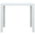 Mesa de centro de HDPE con aspecto de madera blanco 78x78x74