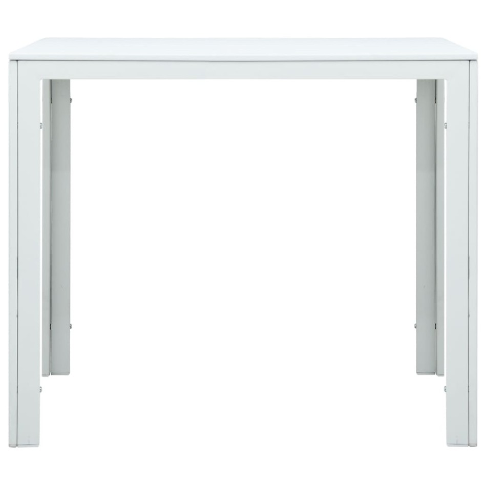 Mesa de centro de HDPE con aspecto de madera blanco 78x78x74