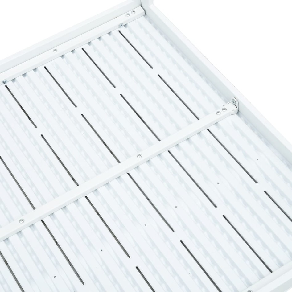 Mesa de centro de HDPE con aspecto de madera blanco 78x78x74