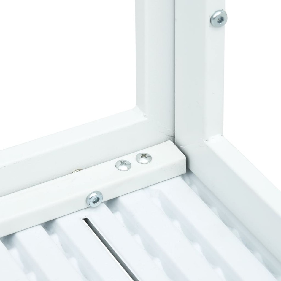 Mesa de centro de HDPE con aspecto de madera blanco 78x78x74