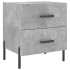 Mesita noche 2 uds madera ingeniería gris hormigón