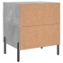 Mesita noche 2 uds madera ingeniería gris hormigón